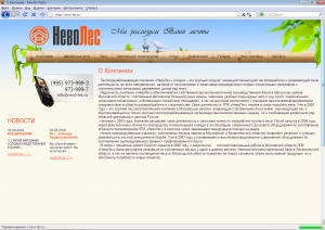 Сайт под ключ создан для компании nevo-les.ru